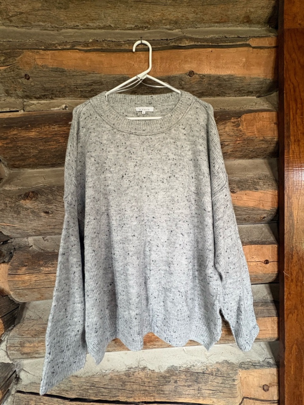 Cozy Grey Speckled Crewneck Sweater - Unbranded
